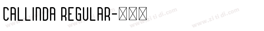 Callinda Regular字体转换